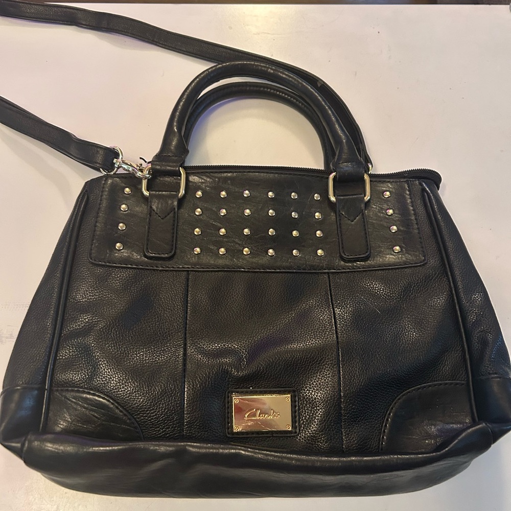 Clarks Black Studded Satchel